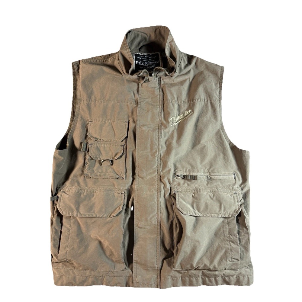 Field & Stream Men's Utility Vest L/LG‎ Milwaukee Embroidered Outdoor Fishing